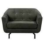 Fauteuil Giarra antieke leerlook - Donkergrijs