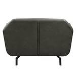 Fauteuil Giarra Aspect cuir vieilli - Gris foncé