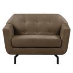 Fauteuil Giarra antieke leerlook - Nootmuskaat