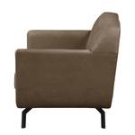 Fauteuil Giarra antieke leerlook - Nootmuskaat