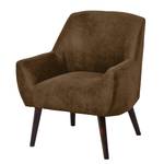 Fauteuil Glud antieke leerlook - Chocoladebruin