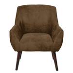 Fauteuil Glud antieke leerlook - Chocoladebruin