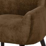 Fauteuil Glud Aspect cuir vieilli Marron chocolat