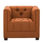 Fauteuil Grand geweven stof Geweven stof Milan: Roestbruin