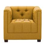 Fauteuil Grand geweven stof Stof Selva: Mosterdgeel