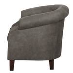 Fauteuil Great Hale III Aspect cuir ancien - Anthracite clair
