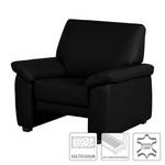 Fauteuil Grimsby zwart echt leer