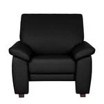 Fauteuil Grimsby zwart echt leer