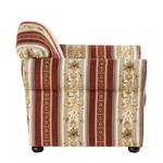 Sessel Henry Webstoff Beige/Bordeaux