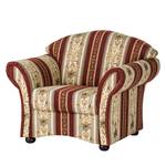 Fauteuil Henry Tissu beige / bordeaux