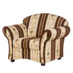 Fauteuil Henry beige/bruine geweven stof