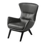 Fauteuil Hepburn I Cuir véritable - Cuir véritable Neka : Gris - Noir