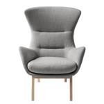 Fauteuil Hepburn I Tissu - Chêne clair - Tissu Milan Gris clair - Tissu Milan : Gris clair - Chêne clair