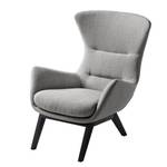 Fauteuil Hepburn I Tissu - Noir - Tissu Milan Gris clair - Tissu Milan : Gris clair - Noir