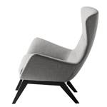 Fauteuil Hepburn I Tissu - Noir - Tissu Milan Gris clair - Tissu Milan : Gris clair - Noir