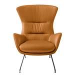 Sessel Hepburn II Echtleder Neka: Cognac - Chrom matt