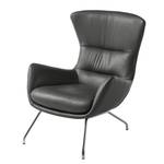 Fauteuil Hepburn II Cuir véritable - Chrome - Cuir véritable Neka Gris - Cuir véritable Neka : Gris - Chrome brillant