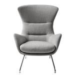 Fauteuil Hepburn II Tissu - Chrome - Tissu Milan Gris clair - Tissu Milan : Gris clair - Chrome brillant