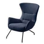 Fauteuil Hepburn II Tissu - Noir - Tissu Milan Bleu foncé - Tissu Milan : Bleu foncé - Noir