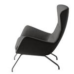 Sessel Hepburn II Webstoff Milan: Anthrazit - Chrom matt