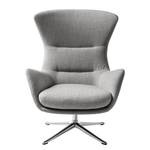 Fauteuil Hepburn III Tissu - Aluminium - Tissu Milan Gris clair - Tissu Milan : Gris clair - Chrome brillant