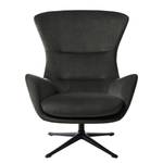 Fauteuil Hepburn III Velours - Velours Shyla: Vert de gris - Noir