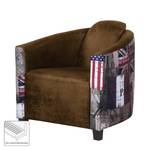 Fauteuil Hineston antieke leerlook - Metropolen/bruin