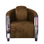 Fauteuil Hineston antieke leerlook - Metropolen/bruin