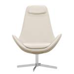 Sessel Houston I Echtleder Echtleder Neka: Creme - Chrom