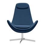 Fauteuil Houston I geweven stof Geweven stof Anda II: Blauw - Chrome