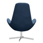 Fauteuil Houston I geweven stof Geweven stof Anda II: Blauw - Chrome