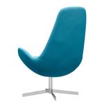 Fauteuil Houston I geweven stof Geweven stof Anda II: Turquoise - Chrome