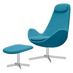 Fauteuil Houston I Tissu Tissu Anda II : Turquoise - Chrome