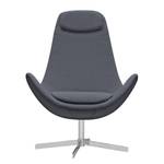 Fauteuil Houston I geweven stof Geweven stof Milan: Antraciet - Chrome