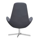 Fauteuil Houston I geweven stof Geweven stof Milan: Antraciet - Chrome