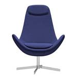 Fauteuil Houston I Tissu Tissu Milan : Bleu foncé - Chrome