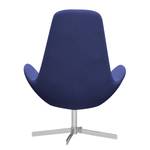 Fauteuil Houston I Tissu Tissu Milan : Bleu foncé - Chrome