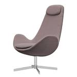 Fauteuil Houston I Tissu Tissu Milan : Gris-Marron - Chrome