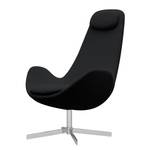 Fauteuil Houston I geweven stof Geweven stof Saia: Antraciet - Chrome