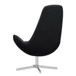 Fauteuil Houston I geweven stof Geweven stof Saia: Antraciet - Chrome