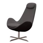 Fauteuil Houston I Tissu Tissu Anda II : Anthracite - Acier inoxydable