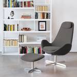 Fauteuil Houston I Tissu Tissu Anda II : Anthracite - Acier inoxydable