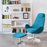 Fauteuil Houston I geweven stof Geweven stof Anda II: Turquoise - Roestvrij staal