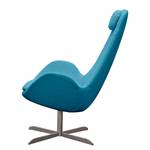 Fauteuil Houston I geweven stof Geweven stof Anda II: Turquoise - Roestvrij staal