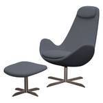 Fauteuil Houston I Tissu Tissu Milan : Anthracite - Acier inoxydable