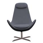 Fauteuil Houston I Tissu Tissu Milan : Anthracite - Acier inoxydable