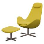 Fauteuil Houston I Tissu Tissu Milan : Jaune - Acier inoxydable