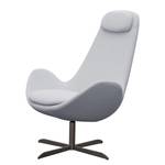 Fauteuil Houston I Tissu Tissu Milan : Gris clair - Acier inoxydable