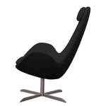 Fauteuil Houston I Tissu Tissu Saia: Anthracite - Acier inoxydable