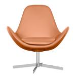 Sessel Houston II Echtleder Echtleder Neka: Cognac - Chrom